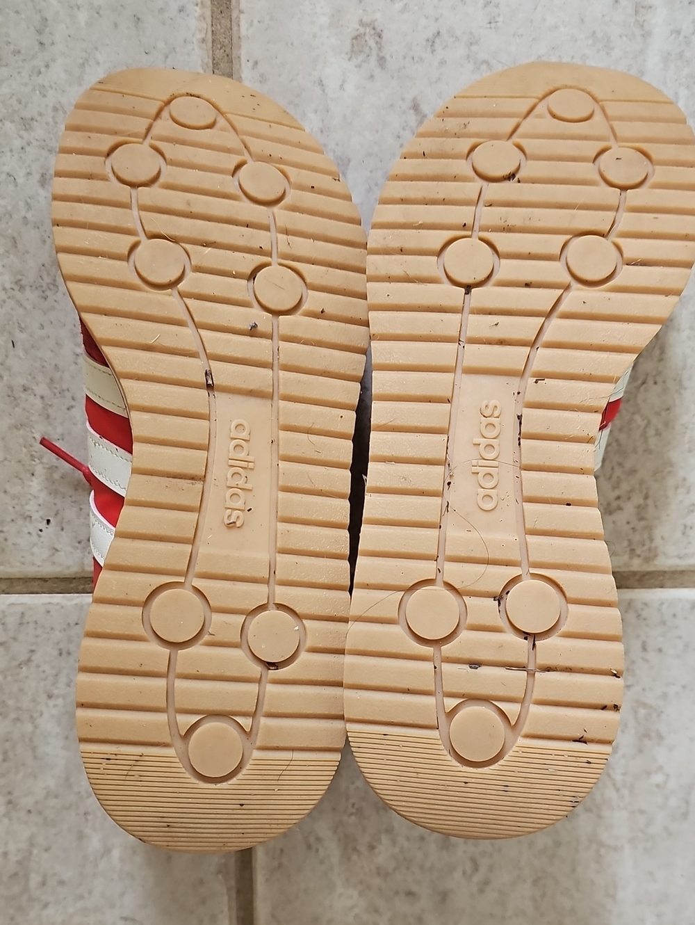 adidas Red Retro Cloudfoam Running Sneakers - Picture 2 of 3